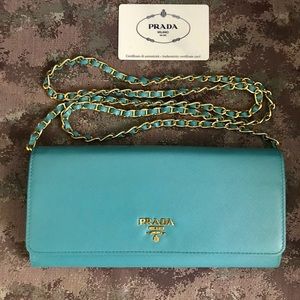 Prada Saffiano Wallet on a Chain